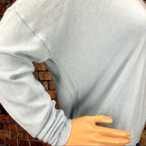 JOIE Crew Neck Knit Sweater in Baby Blue Size Medium - Picture 5 of 8